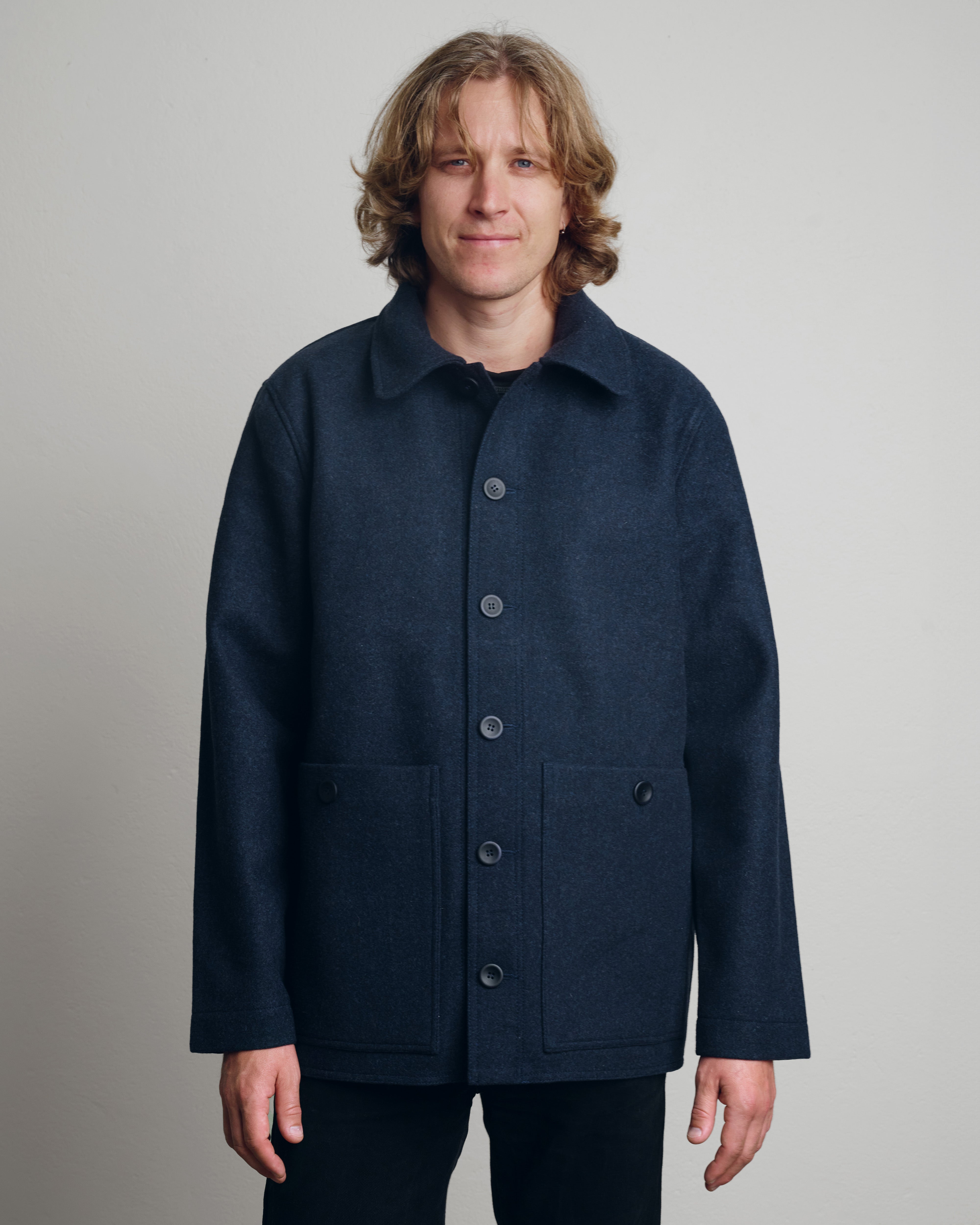 Highwind Felted Wool Jacket - Navy