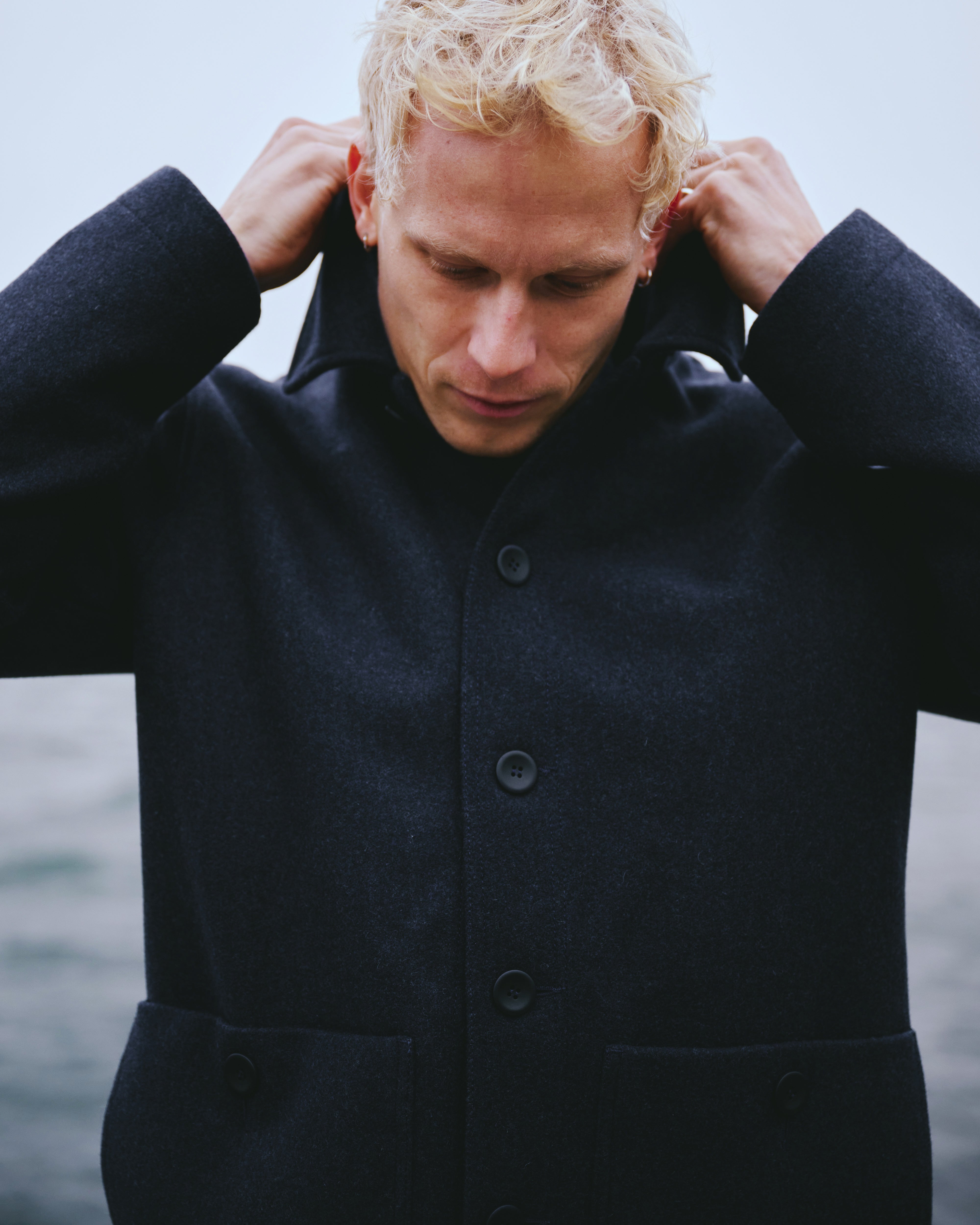 Highwind Felted Wool Jacket - Navy