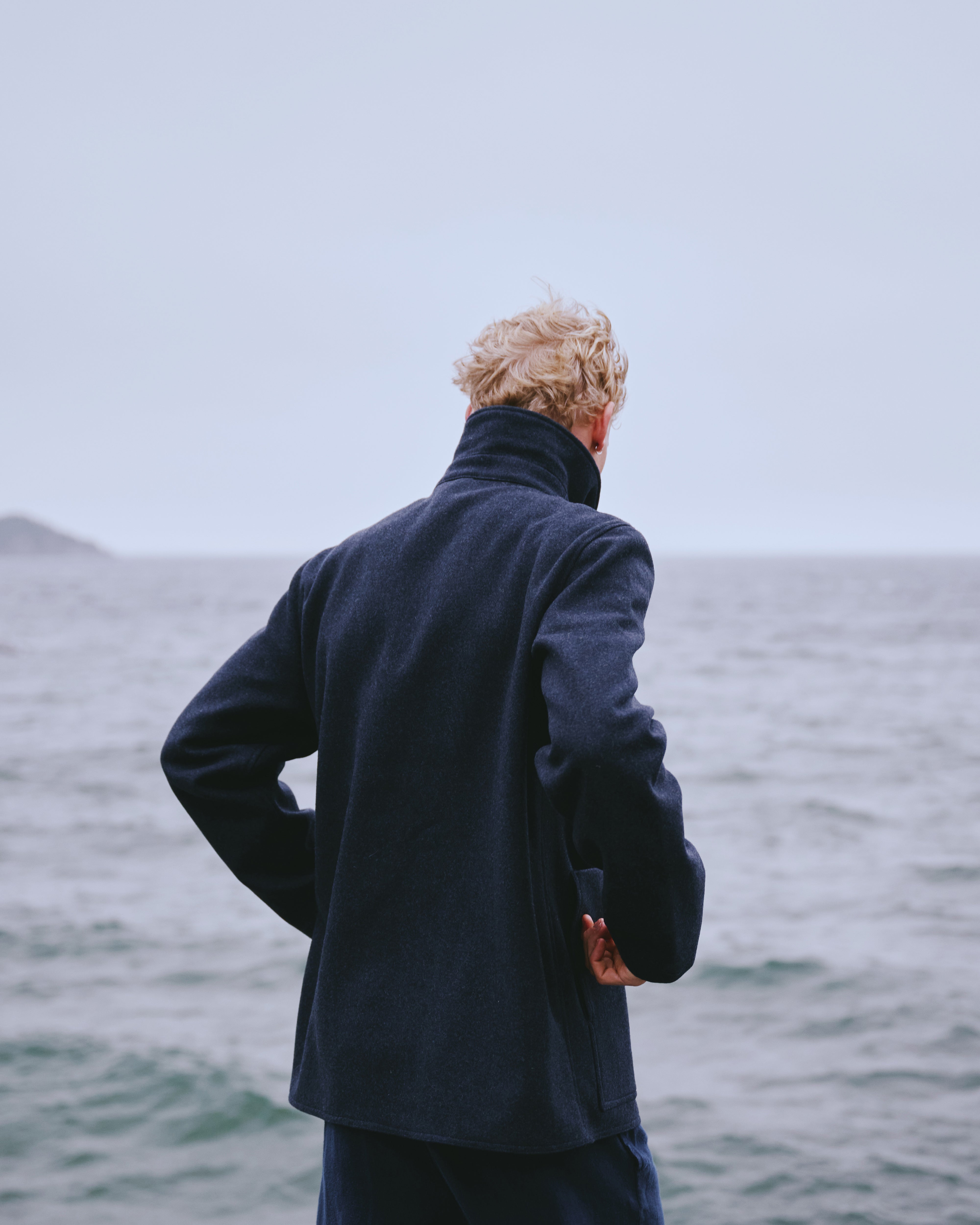 Highwind Felted Wool Jacket - Navy