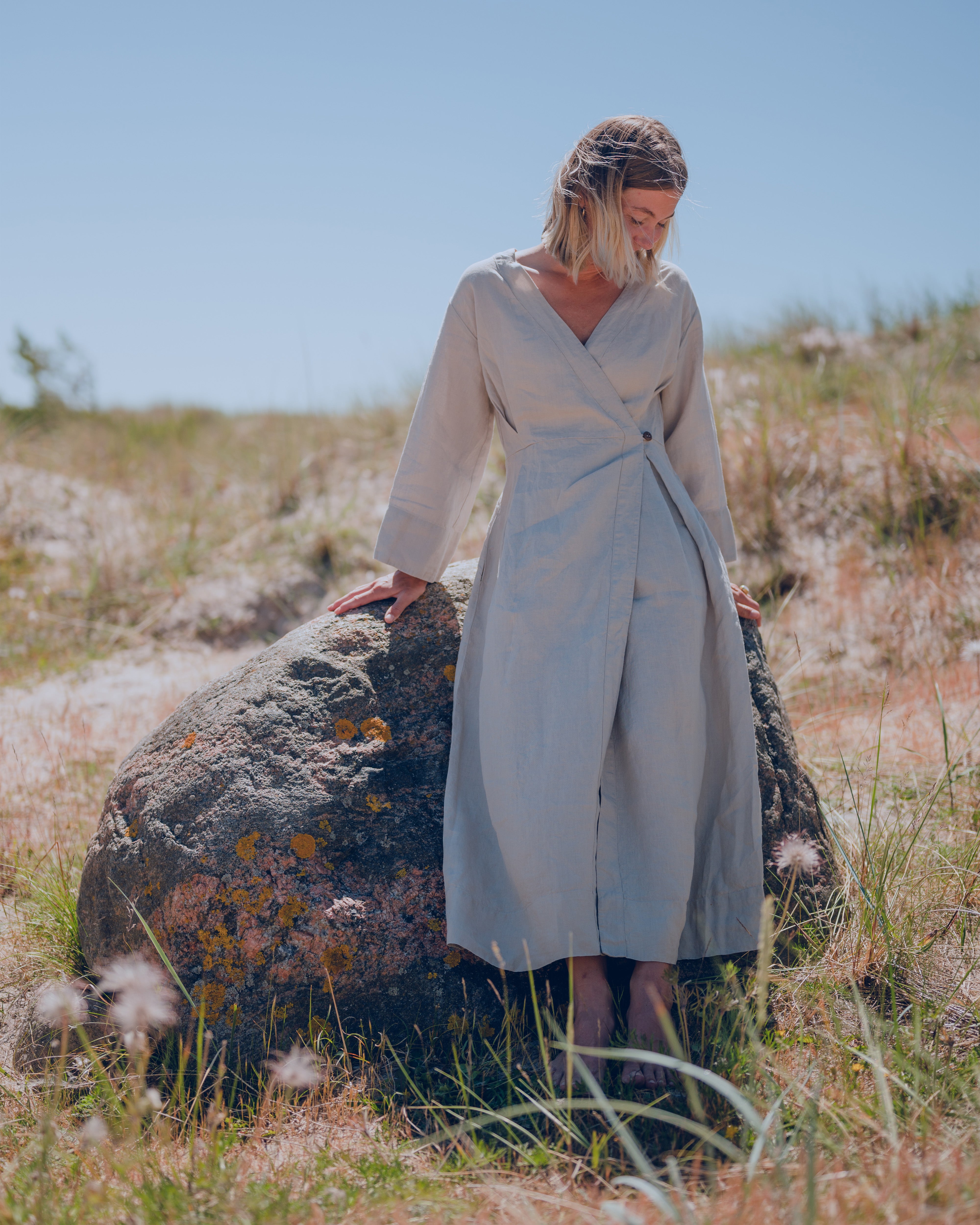 The Breeze Dress - Limestone grey