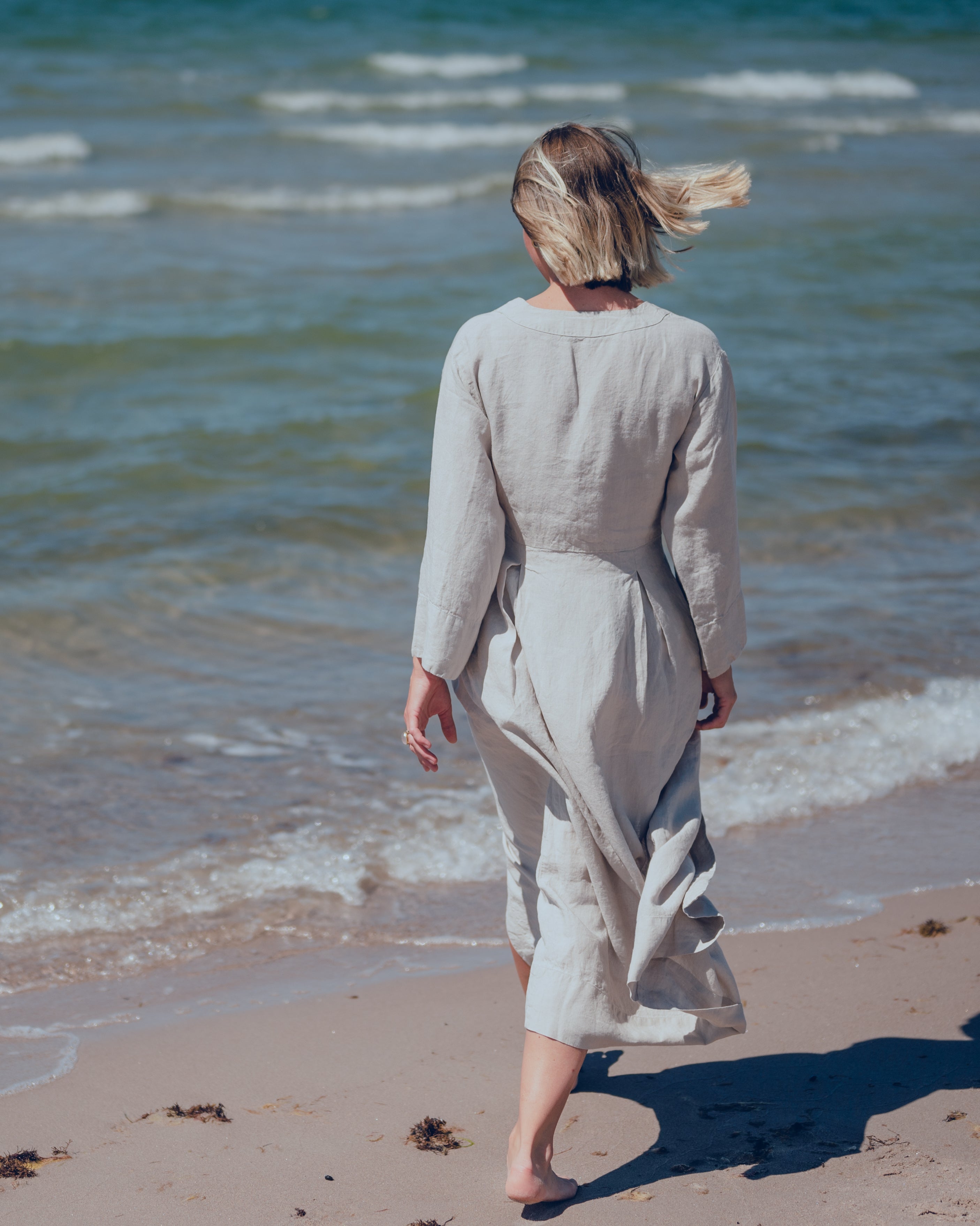 The Breeze Dress - Limestone grey